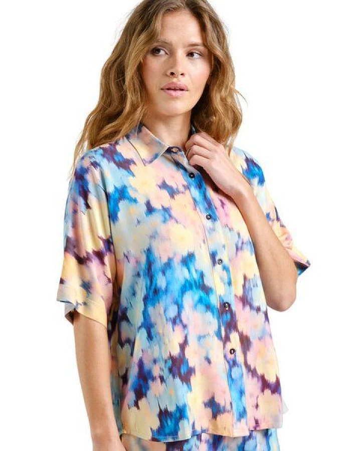DEDICATED Alsvik - Buntes Shirt aus Lyocell