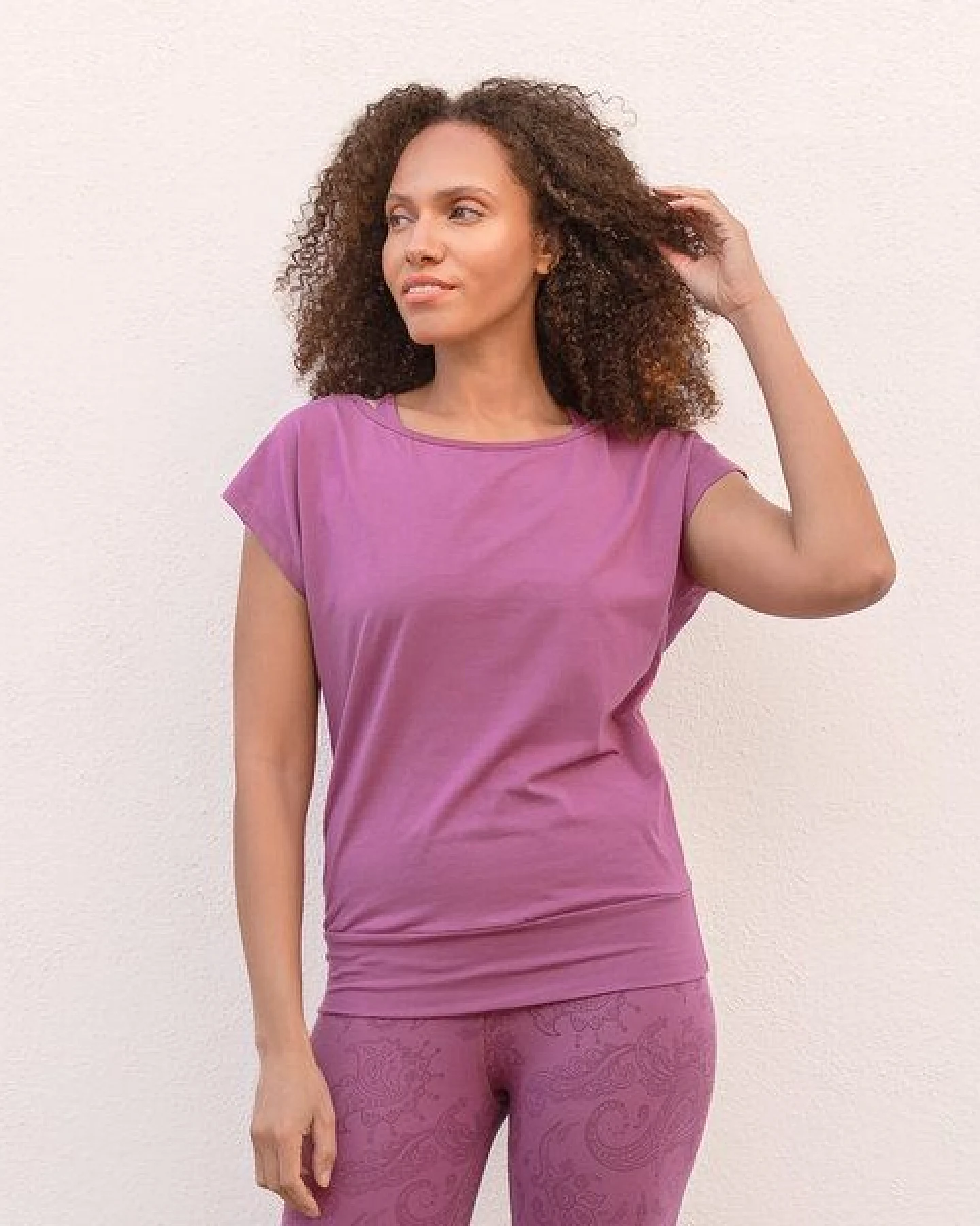 Jaya SMILLA Tencel - Damen - lockeres Shirt für Yoga und Freizeit aus Tencel-Baumwoll-Mix – Ansicht 3