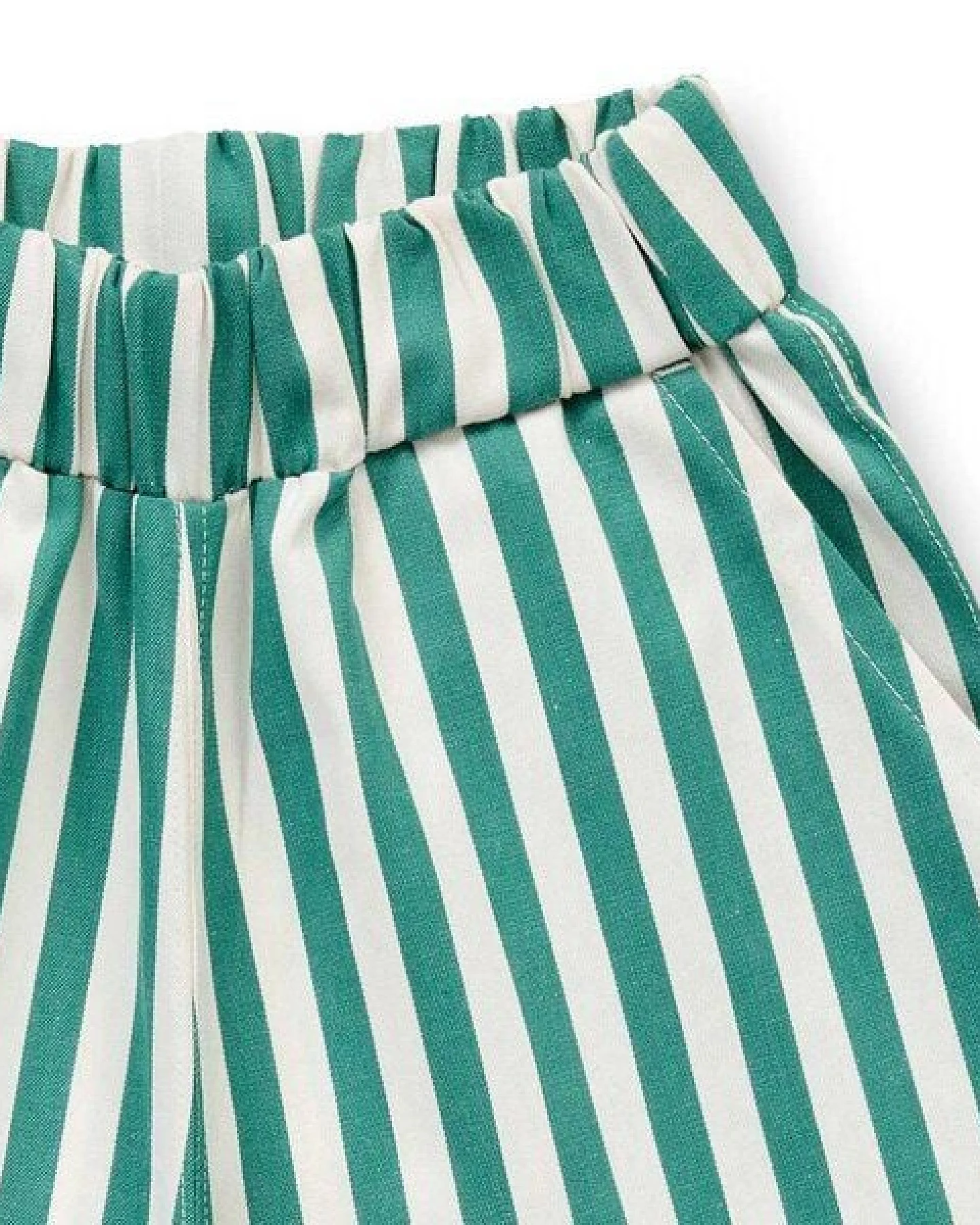 Sense Organics Kinderhose grün-weiß gestreift, Modell WALA – Ansicht 3