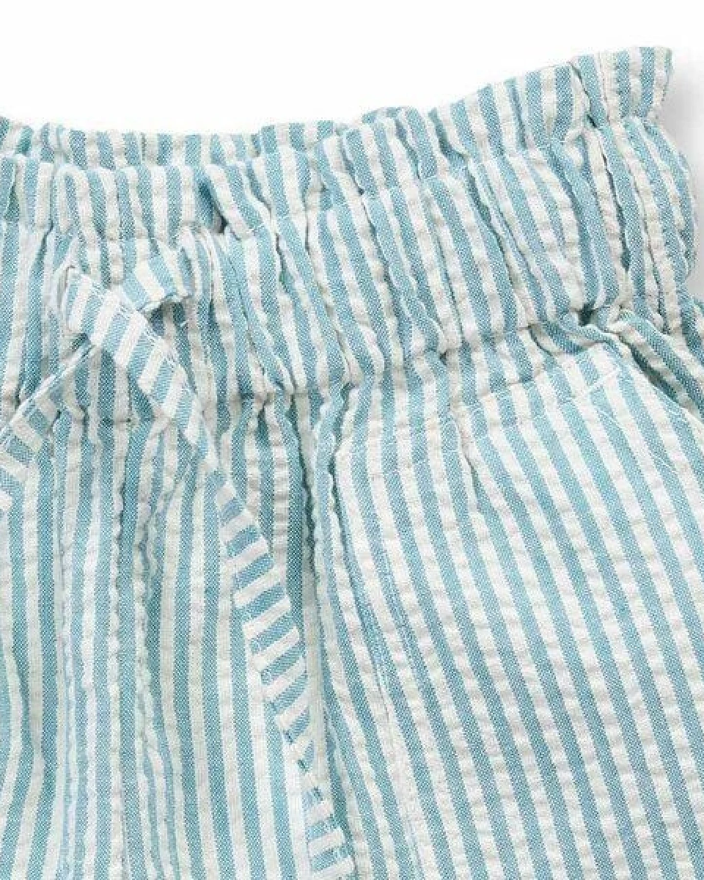 Sense Organics Mädchen Shorts blau-weiß geringelt, Modell OLIVIA – Ansicht 2