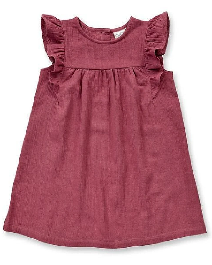 Sense Organics Mädchenkleid in rosenbraun, Modell FRANJA