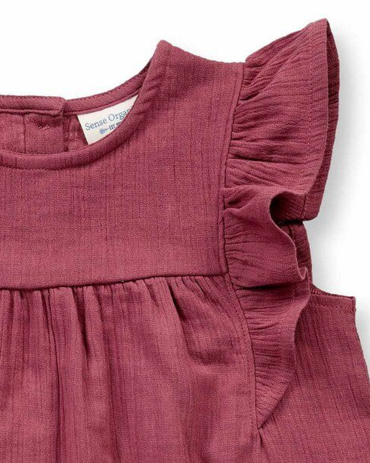 Sense Organics Mädchenkleid in rosenbraun, Modell FRANJA – Ansicht 2