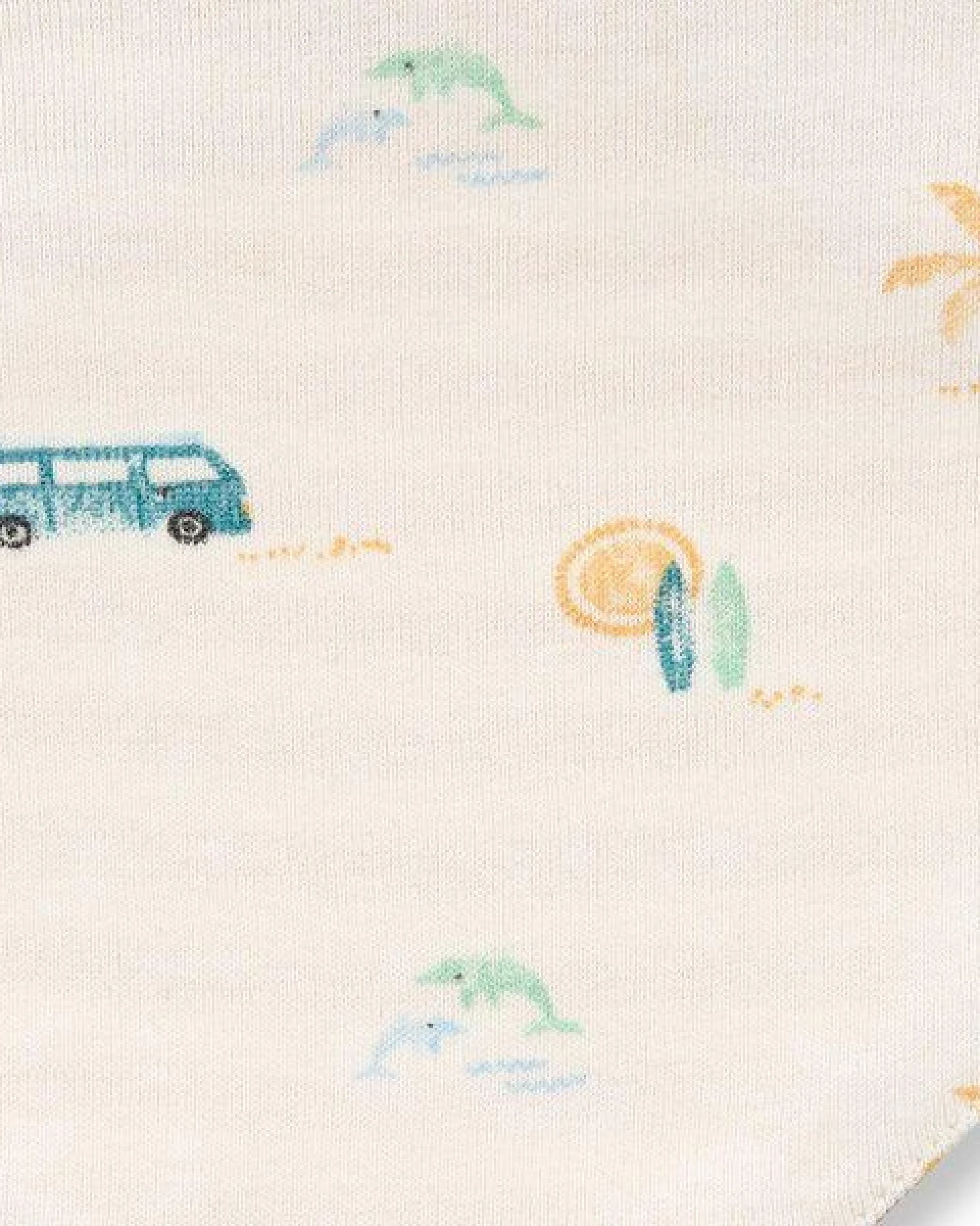 Sense Organics Baby Dreieckstuch mit Retro-Bus-Druck, Modell BIB – Ansicht 3