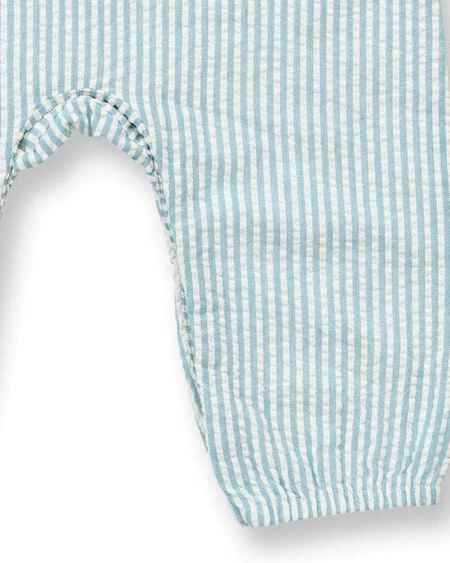 Sense Organics Baby Overall blau-weiß geringelt, Modell MARIS – Ansicht 4