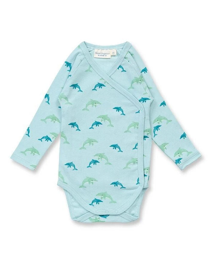 Kleiner Delphin-Druck Blau