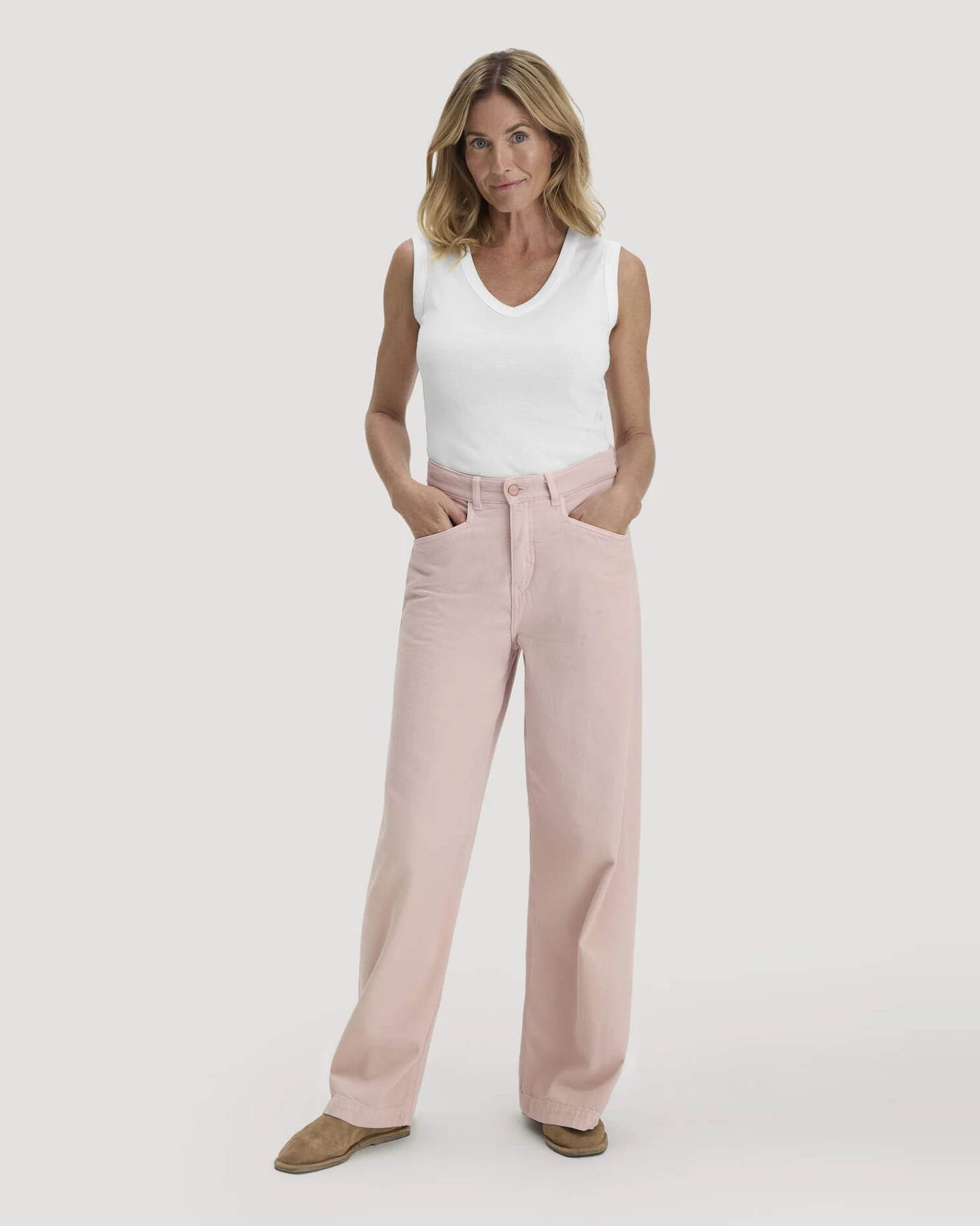 hessnatur Damen Softrib Top Fitted aus Bio-Baumwolle und TENCEL™ Modal - weiß - Größe 40 – Ansicht 2