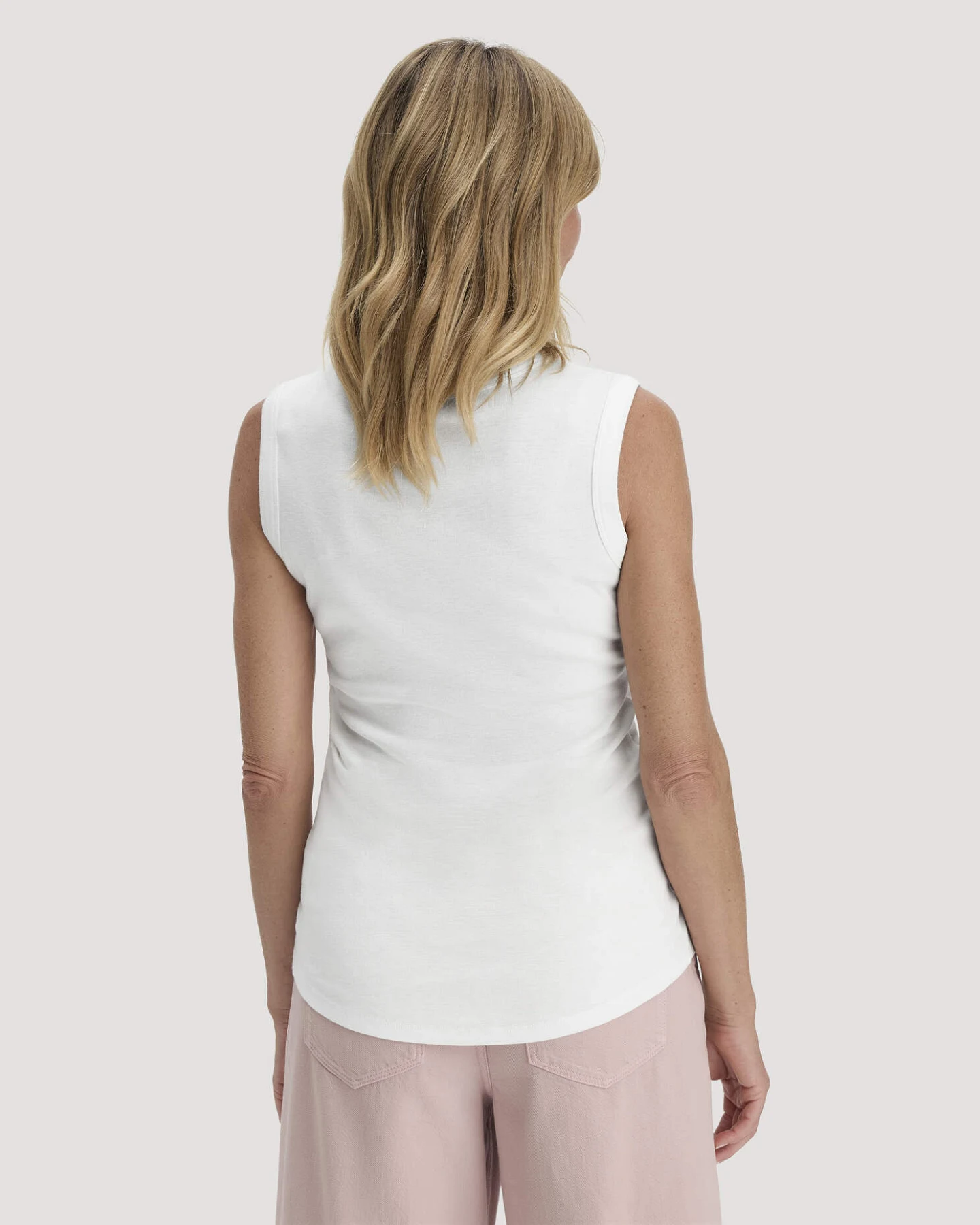 hessnatur Damen Softrib Top Fitted aus Bio-Baumwolle und TENCEL™ Modal - weiß - Größe 40 – Ansicht 3