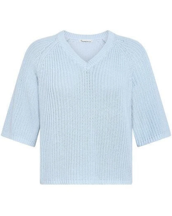 KnowledgeCotton Apparel Kurzarm Pullover aus Biobaumwolle