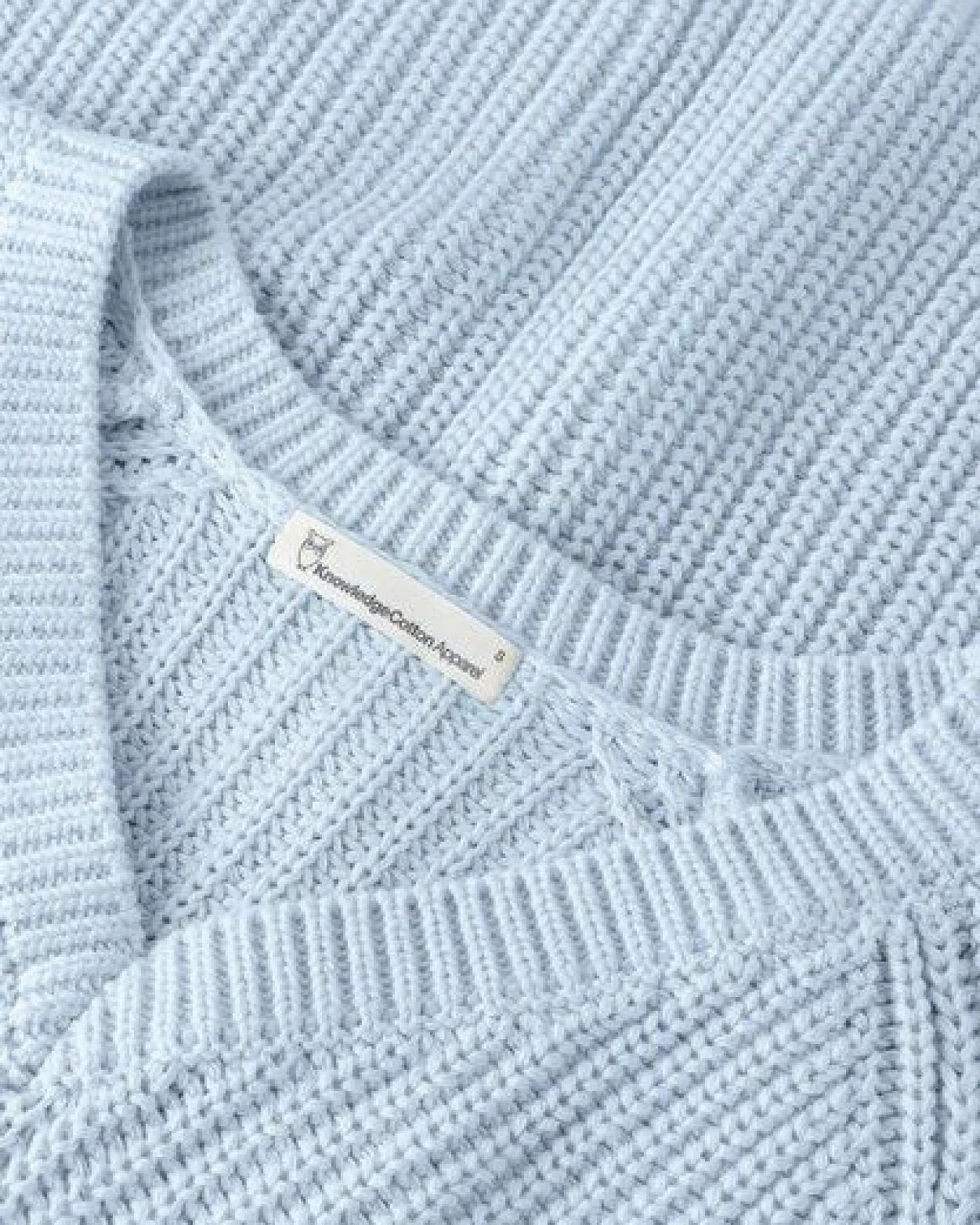 KnowledgeCotton Apparel Kurzarm Pullover aus Biobaumwolle – Ansicht 3