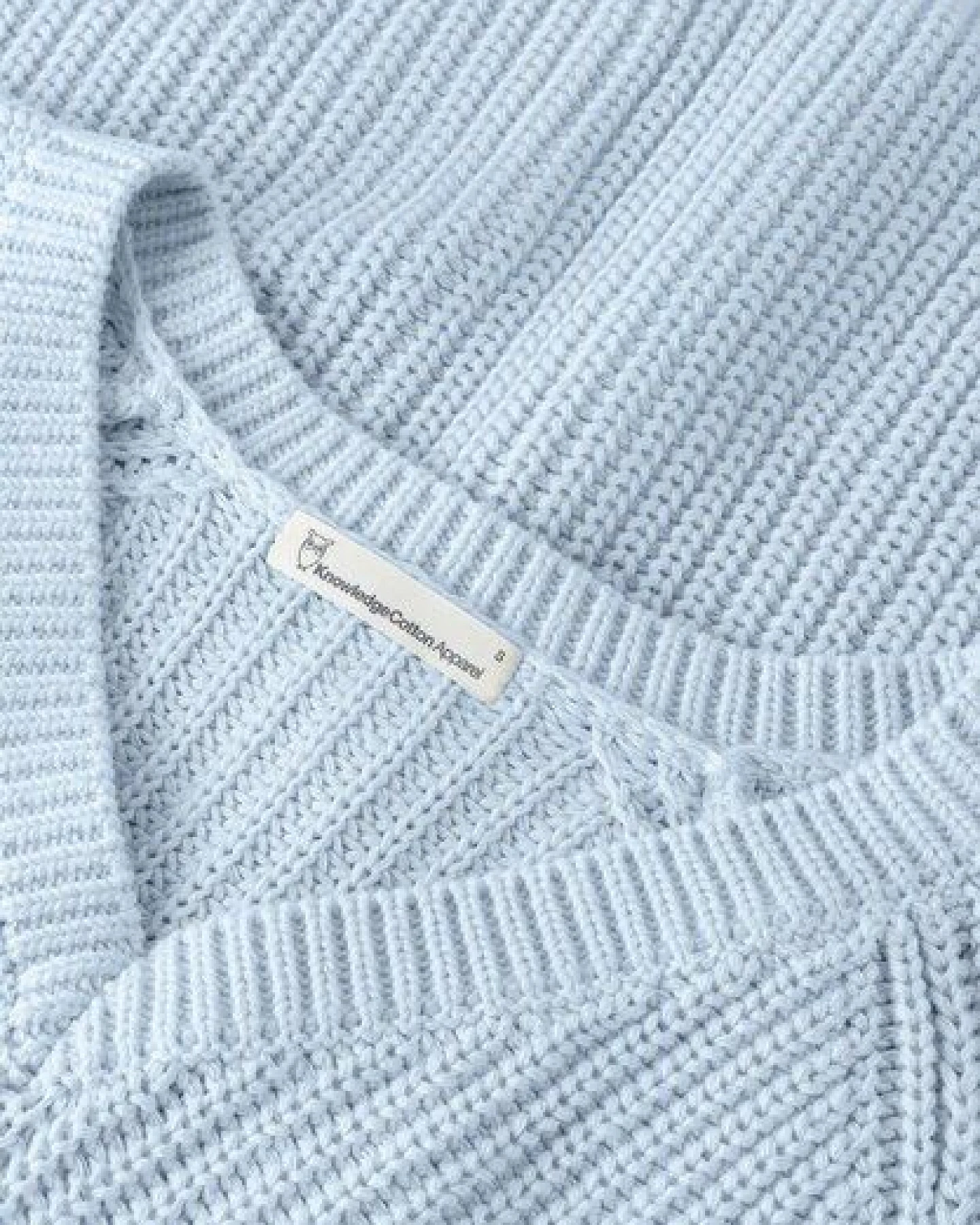 KnowledgeCotton Apparel Kurzarm Pullover aus Biobaumwolle – Ansicht 3