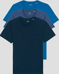 Blau meliert-Navyblau-Royalblau