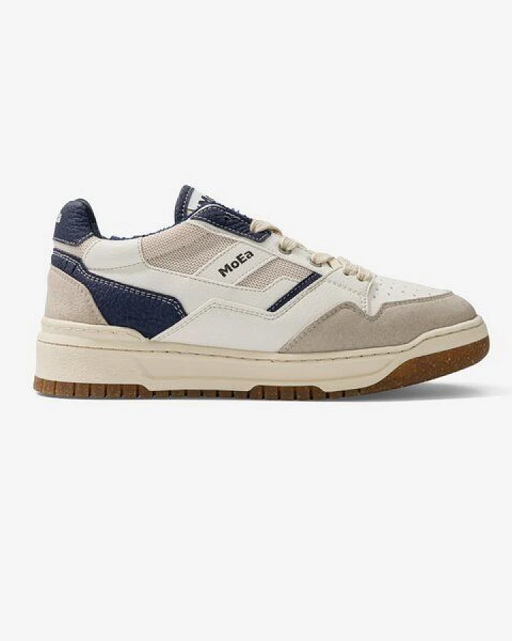 MoEa Sneakers GEN2 - Mushroom White & Blue