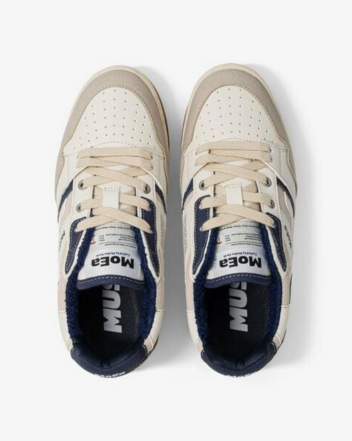 MoEa Sneakers GEN2 - Mushroom White & Blue – Ansicht 3