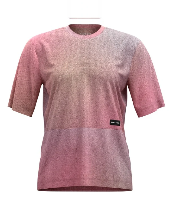 Ortovox - Women's 185 Merino Patch Print TS - Merinoshirt Gr XL rosa