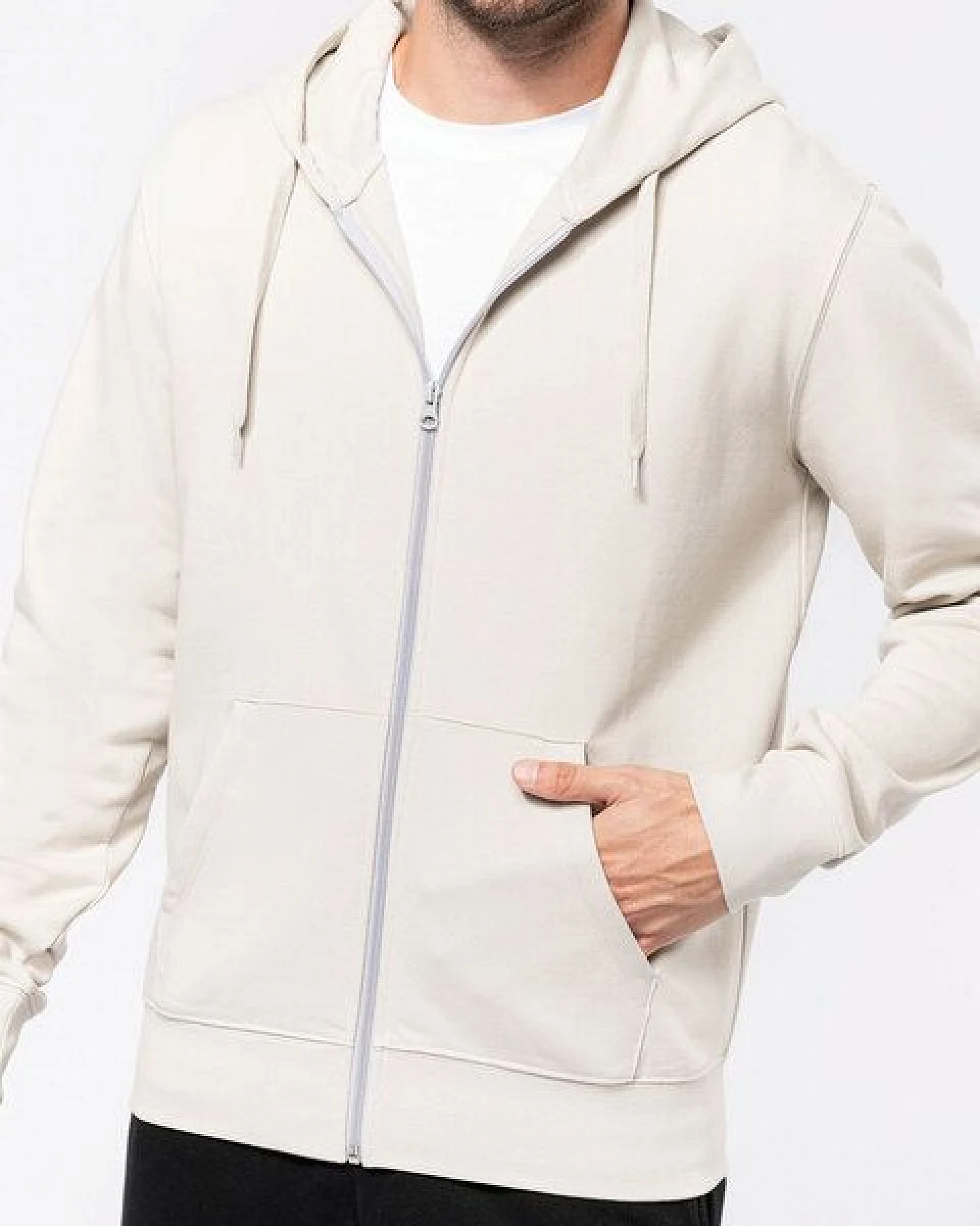 YTWOO Basic Kapuzensweatshirt für Herren aus Materlialien – Ansicht 2