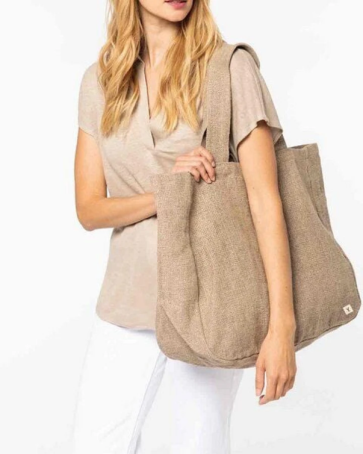 YTWOO Große Shopping Bag aus Jute