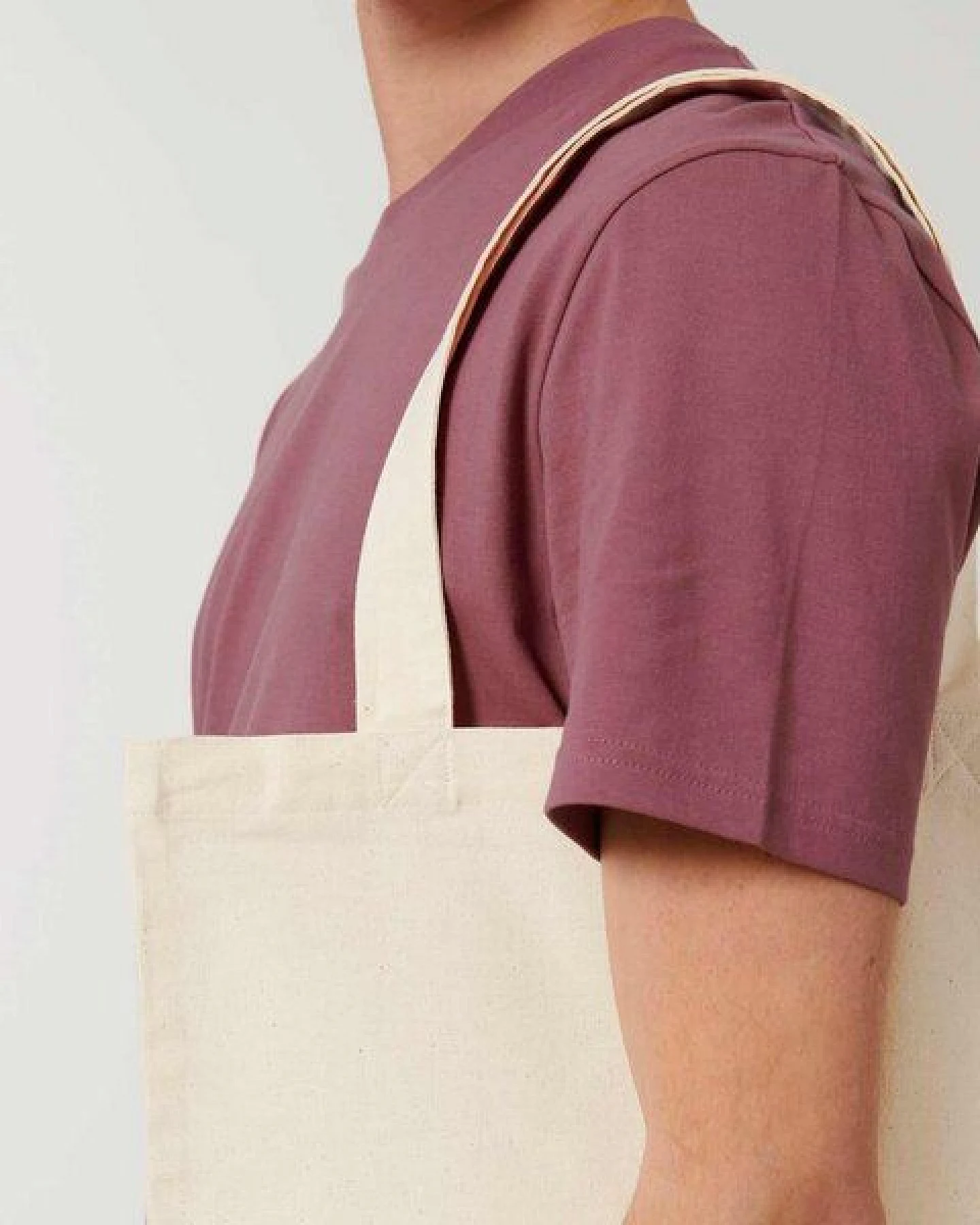 YTWOO Leichter Jutebeutel aus 100% Bio Baumwolle, Einkaufstasche, Shopping Bag, Tragetasche – Ansicht 2