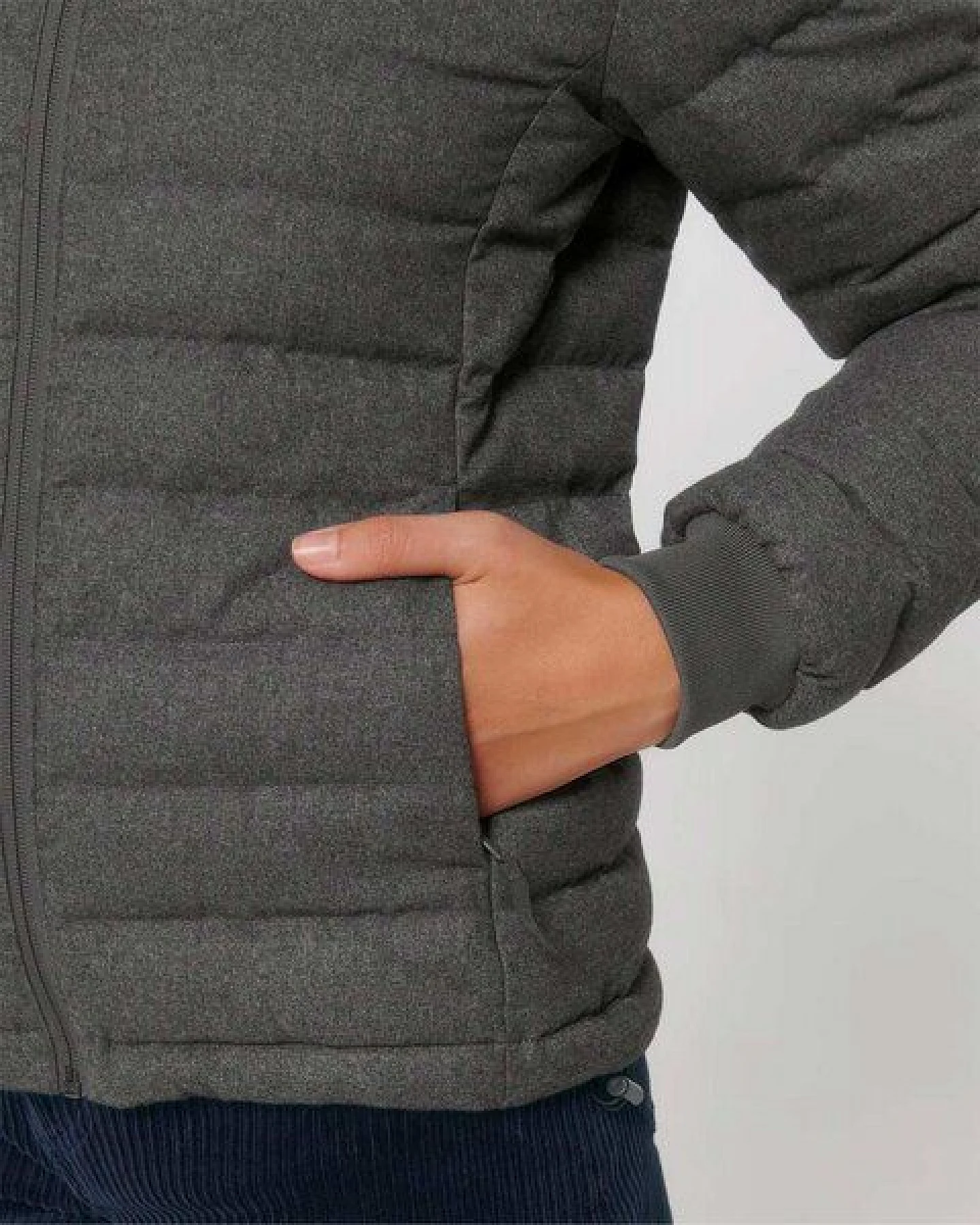 YTWOO Nachhaltige Damen Jacke im Woll-Look, gefüttert, komplett recycelt, Steppjacke – Ansicht 2