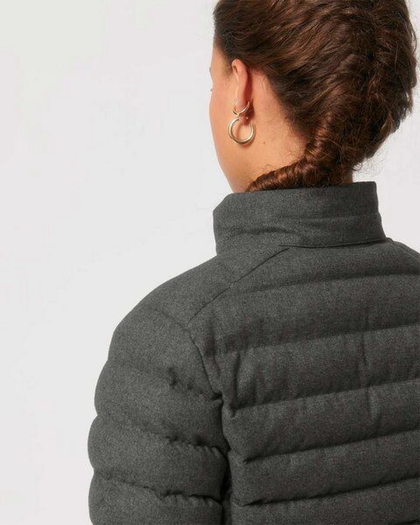 YTWOO Nachhaltige Damen Jacke im Woll-Look, gefüttert, komplett recycelt, Steppjacke – Ansicht 3