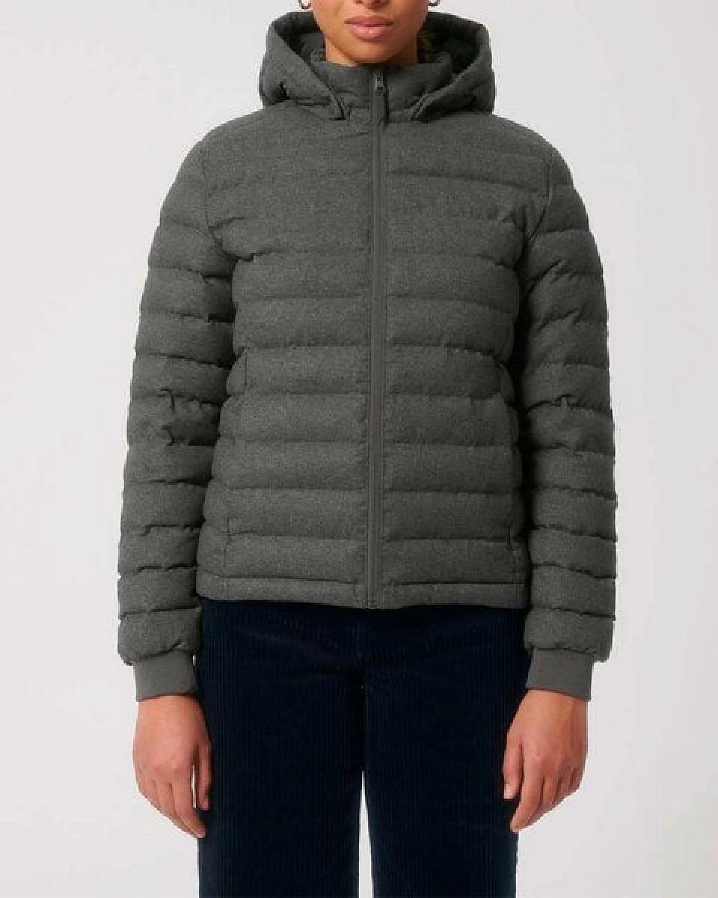 YTWOO Nachhaltige Damen Jacke im Woll-Look, gefüttert, komplett recycelt, Steppjacke – Ansicht 4