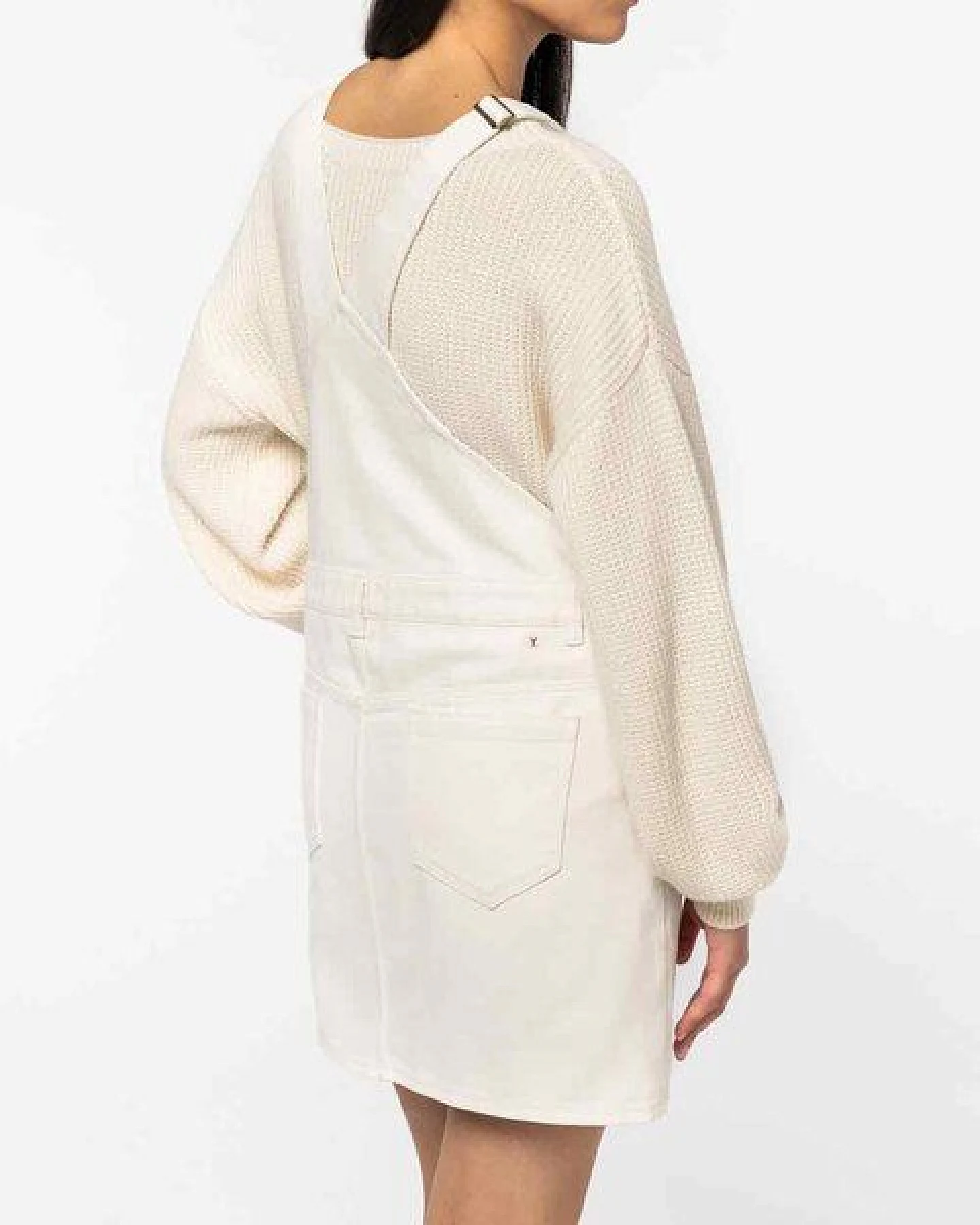 YTWOO Nachhaltiges Damen Latzkleid aus Bio-Baumwolle mit recycelten Knöpfen und Reißverschluss – Ansicht 3