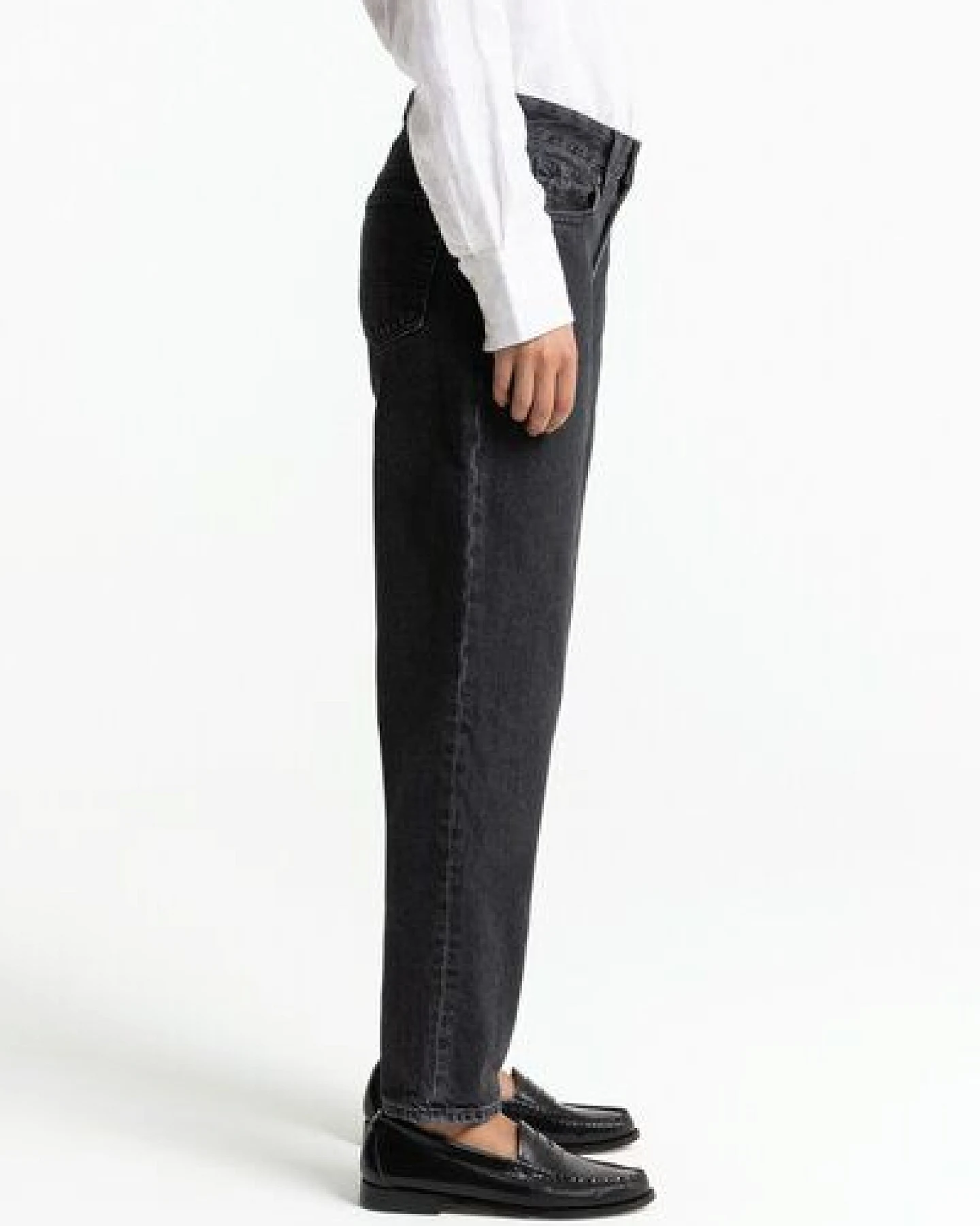 Kings Of Indigo Jeans Caroline Cropped High Rise Tapered Holo Grey Used – Ansicht 3