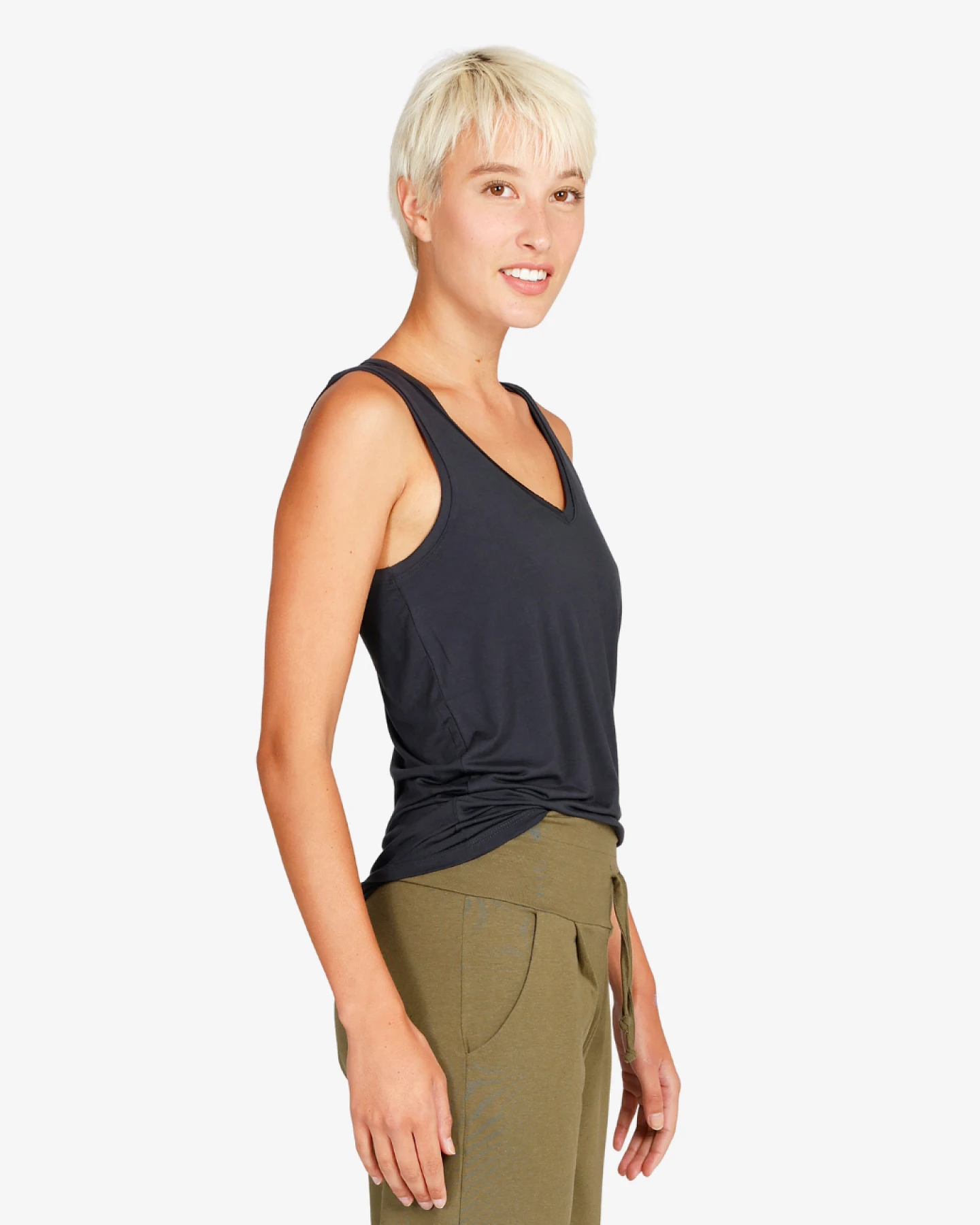 Kismet Cosy Twist Tank - Anthracite XS – Ansicht 3
