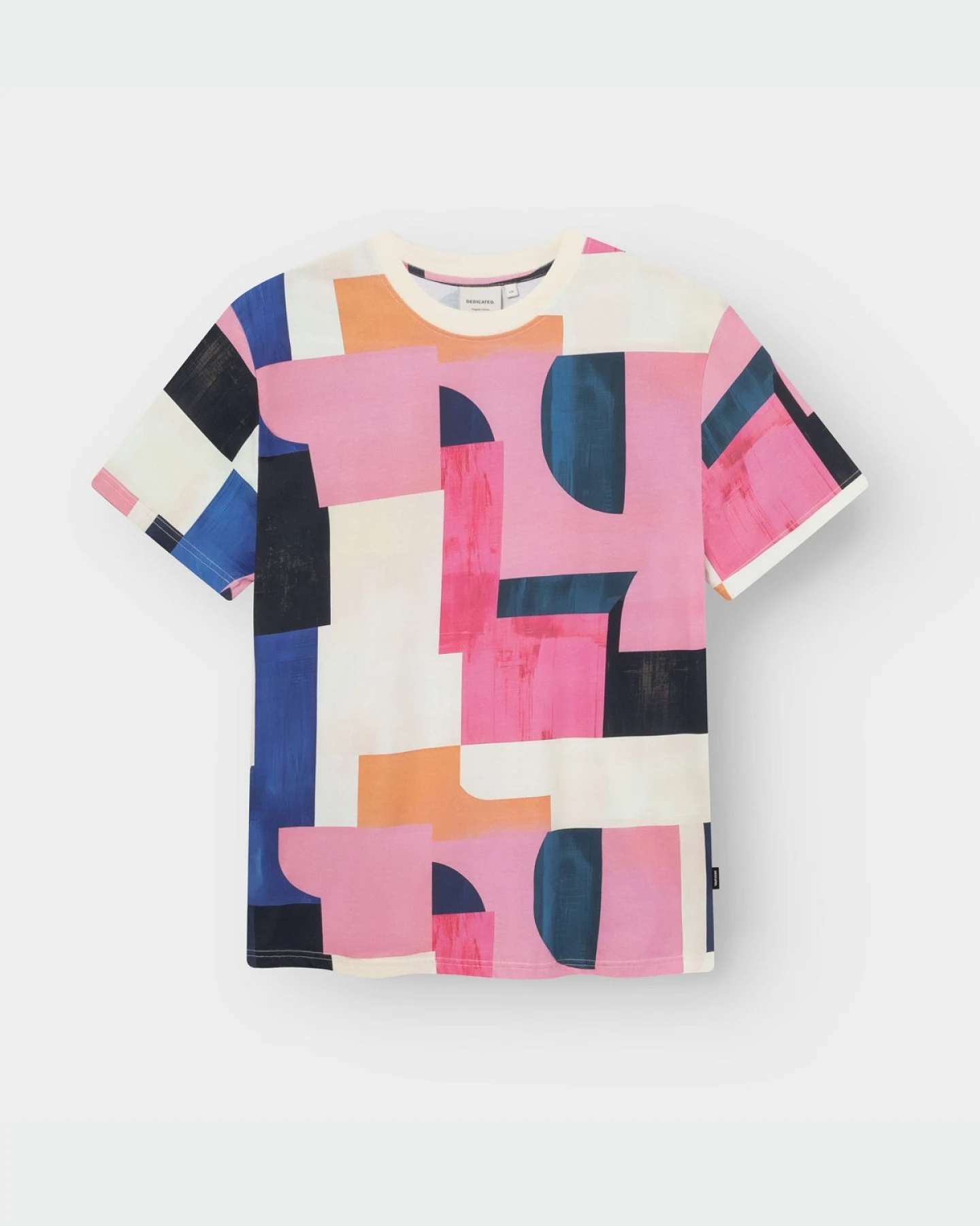 T-Shirt Stockholm Abstract Block Multi Color Rosa – Ansicht 4