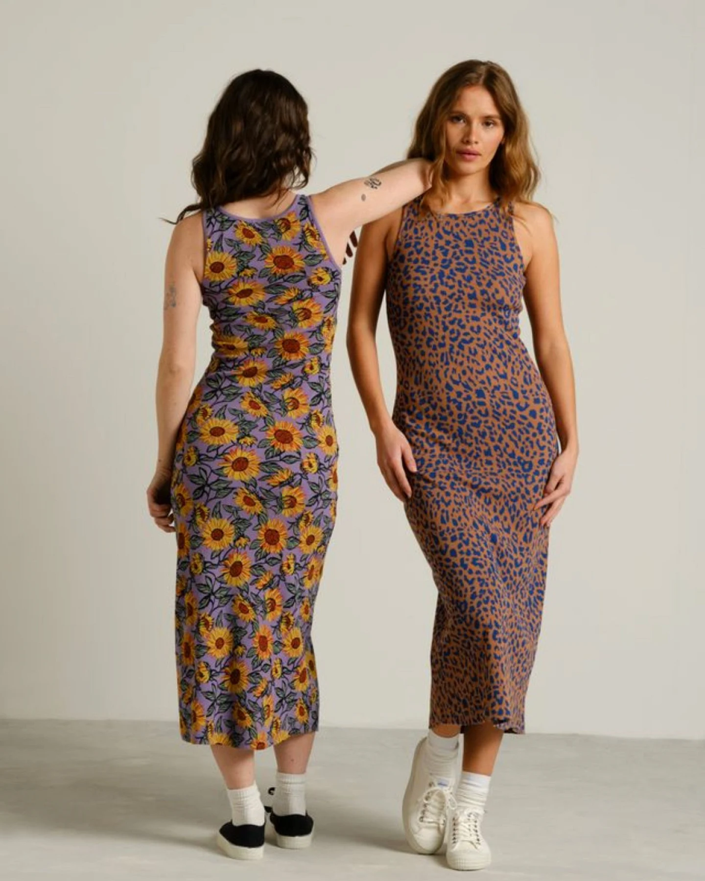 Kleid Motala Rib Leopard Light Brown – Ansicht 6