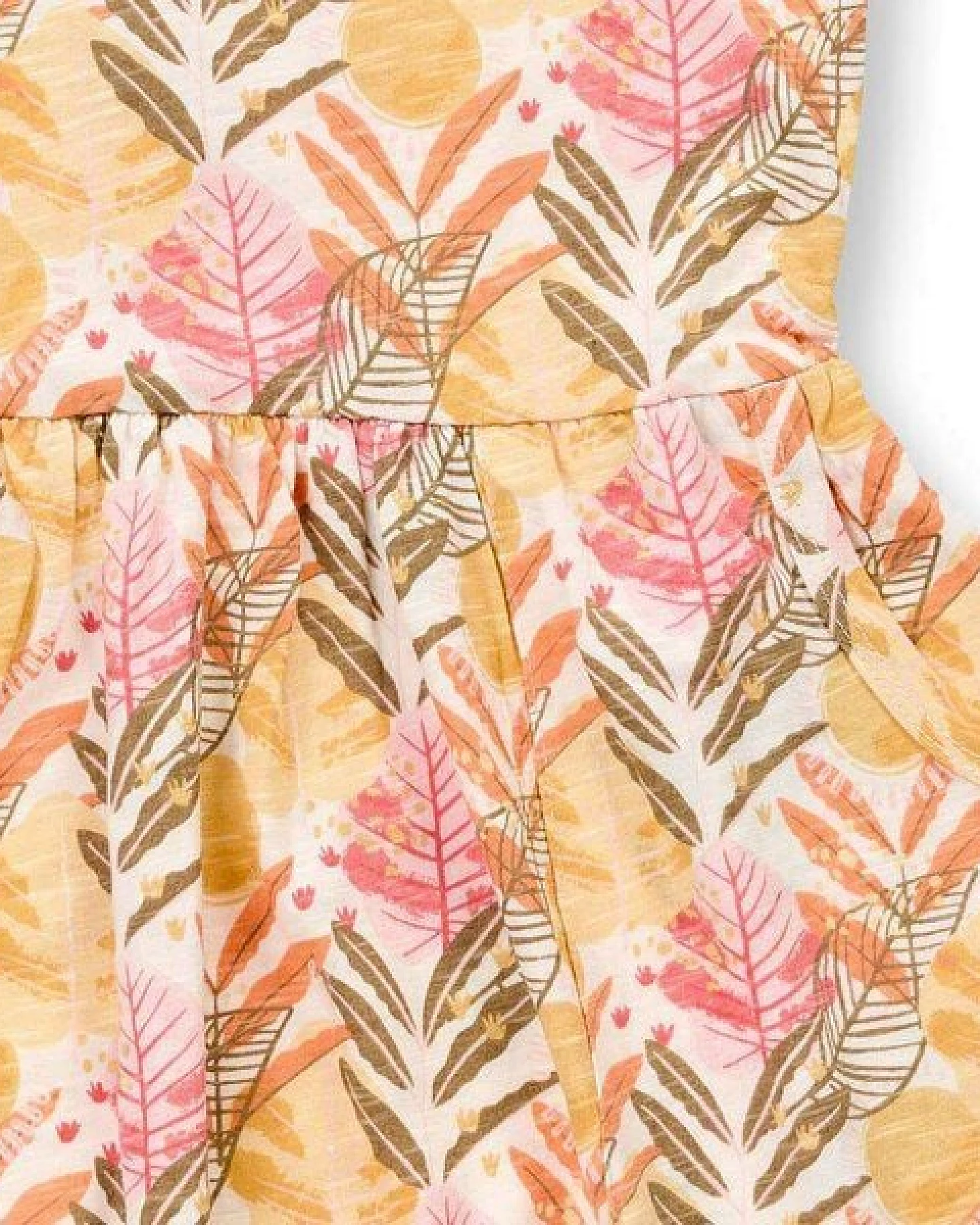 Sense Organics Mädchenkleid mit Blätterdruck, Modell KOBI – Ansicht 3