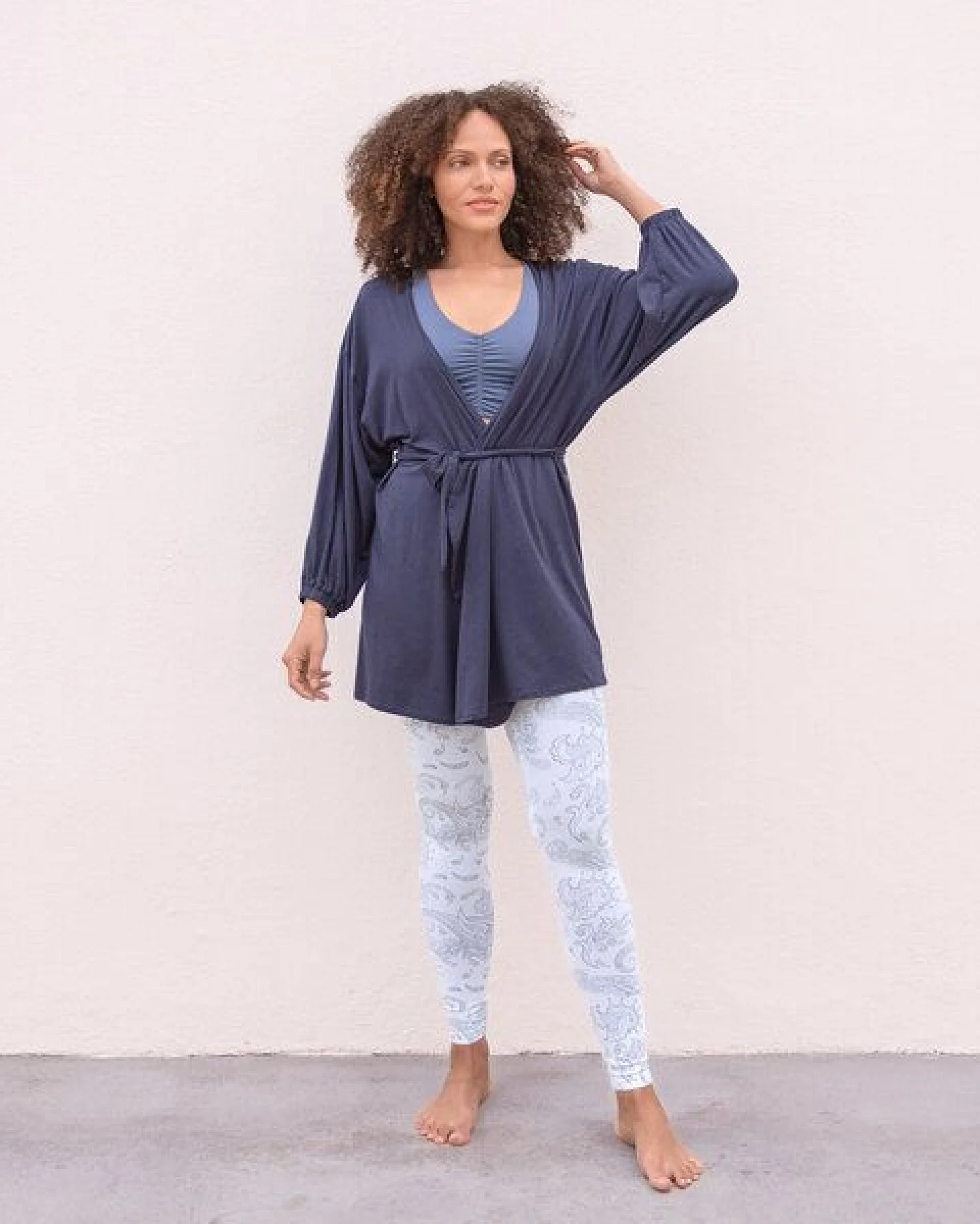 Jaya BLOOM - Damen - Cardigan aus softem TENCEL Lyocell/Biobaumwoll-Mix – Ansicht 3
