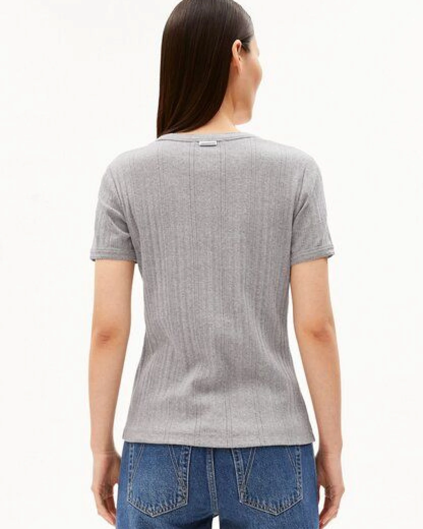 ARMEDANGELS POINTELLE Damen T-Shirt aus 100% Bio-Baumwolle – Ansicht 2