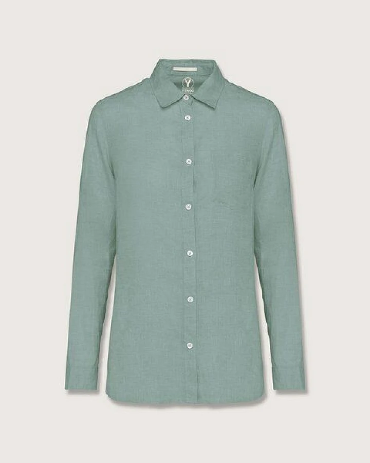 YTWOO Damen Leinenbluse