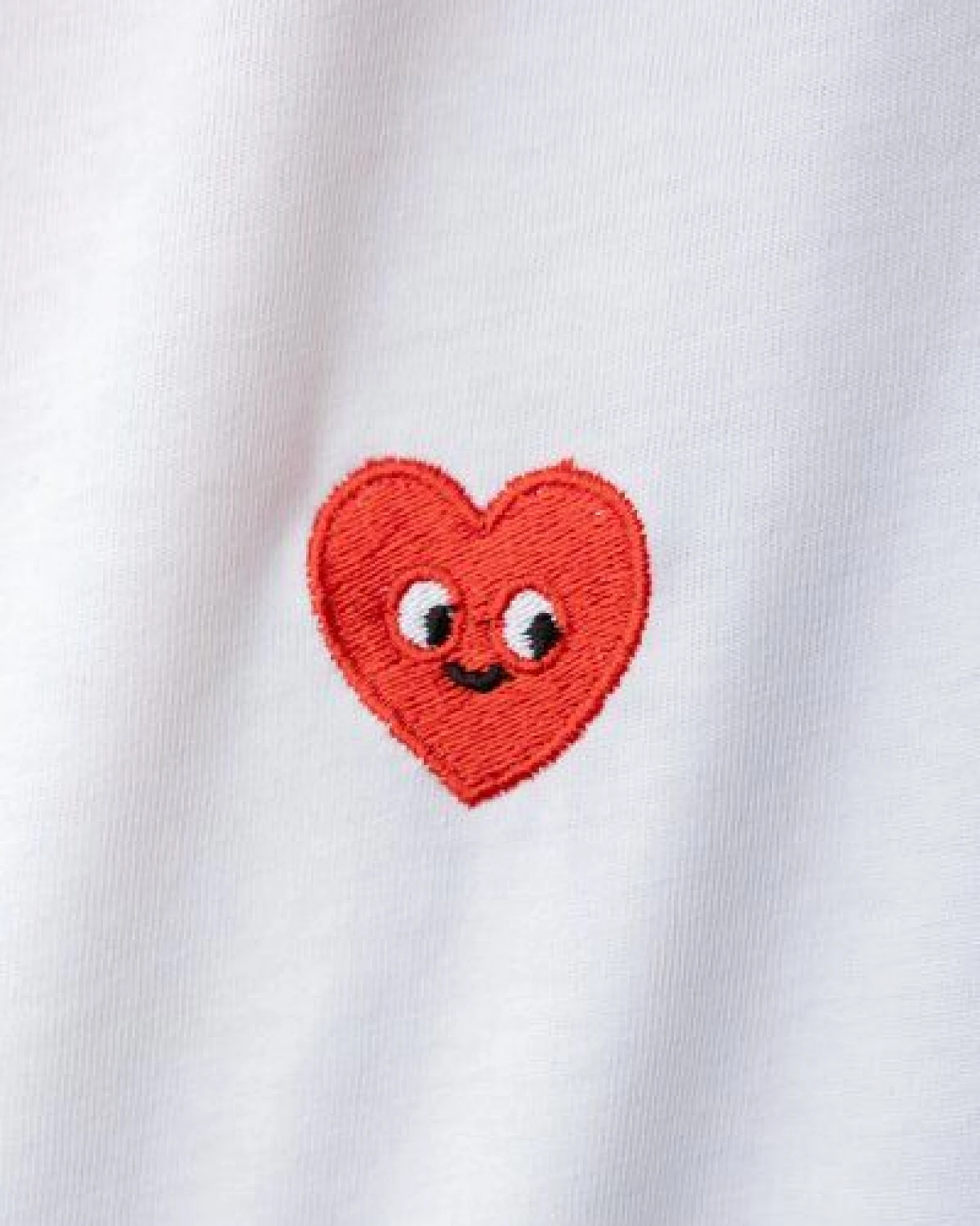 ettics STUDIO boxy organic crop tee bright white embroidery – Ansicht 2