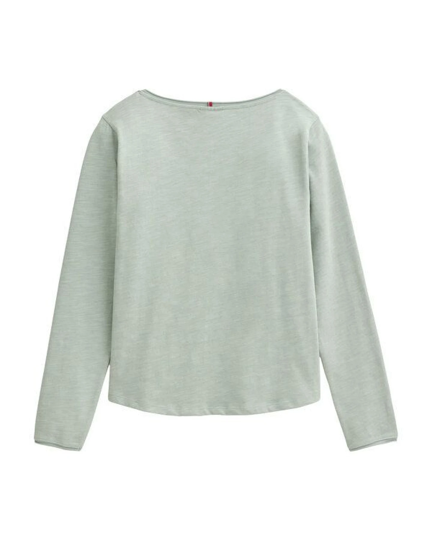 People Wear Organic Langarmshirt, grün uni, Bio-Baumwolle – Ansicht 2