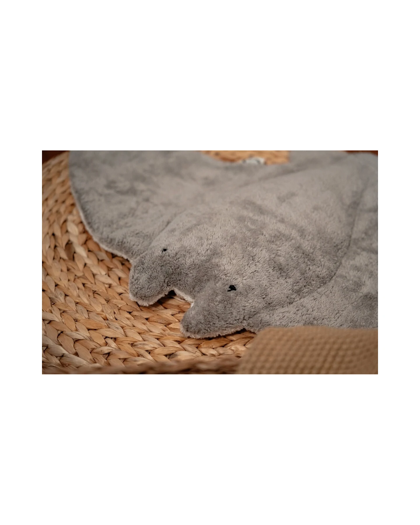 Kuscheltier Manta grau 72 x 6 x 72 cm (groß) – Ansicht 2