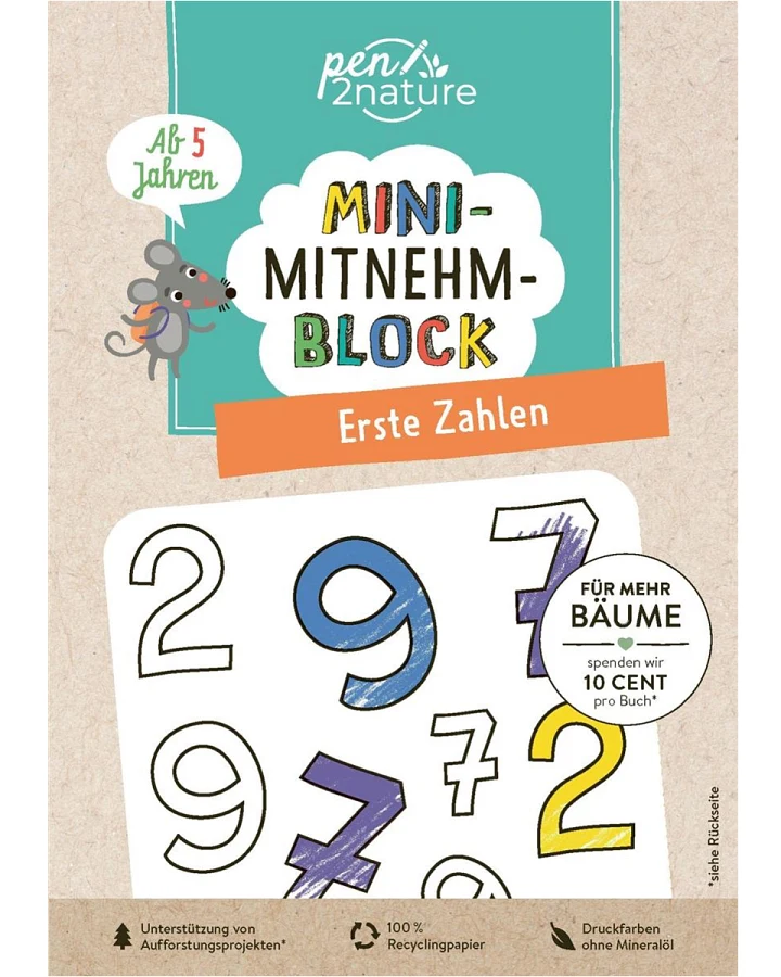 Mini-Mitnehm-Block - Erste Zahlen Bilderbuch, ab 5 Jahren (96 Seiten)