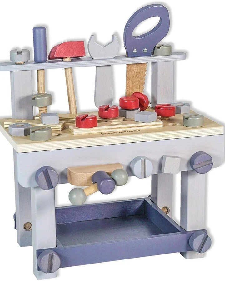 EverEarth Werkbank mit Zubehör - Pastell 32 x 26 x 32,5 cm
