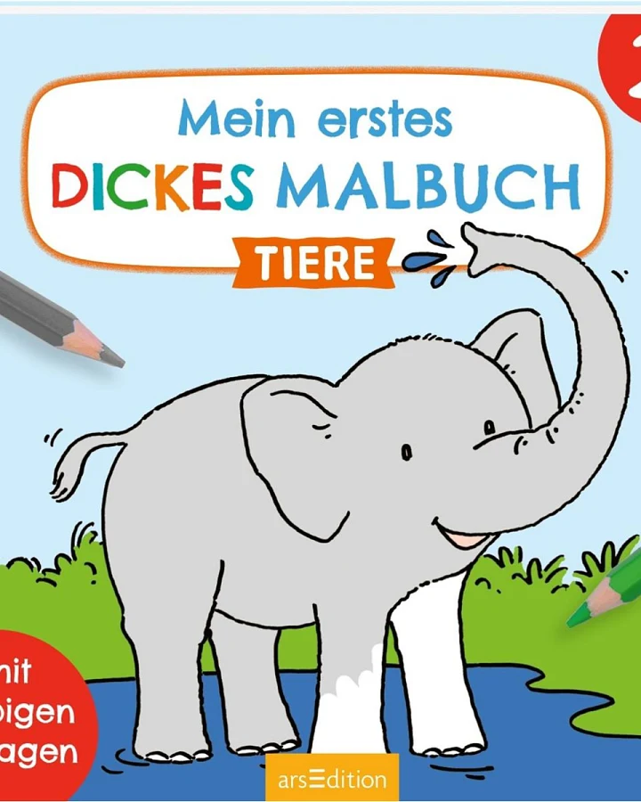 Mein erstes dickes Malbuch – Tiere Mit farbigen Vorlagen; 64 S.