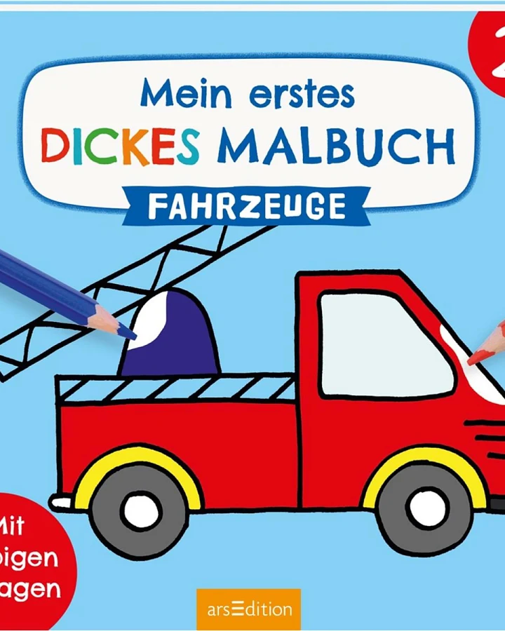 Mein erstes dickes Malbuch – Fahrzeuge Mit farbigen Vorlagen; 64 S.