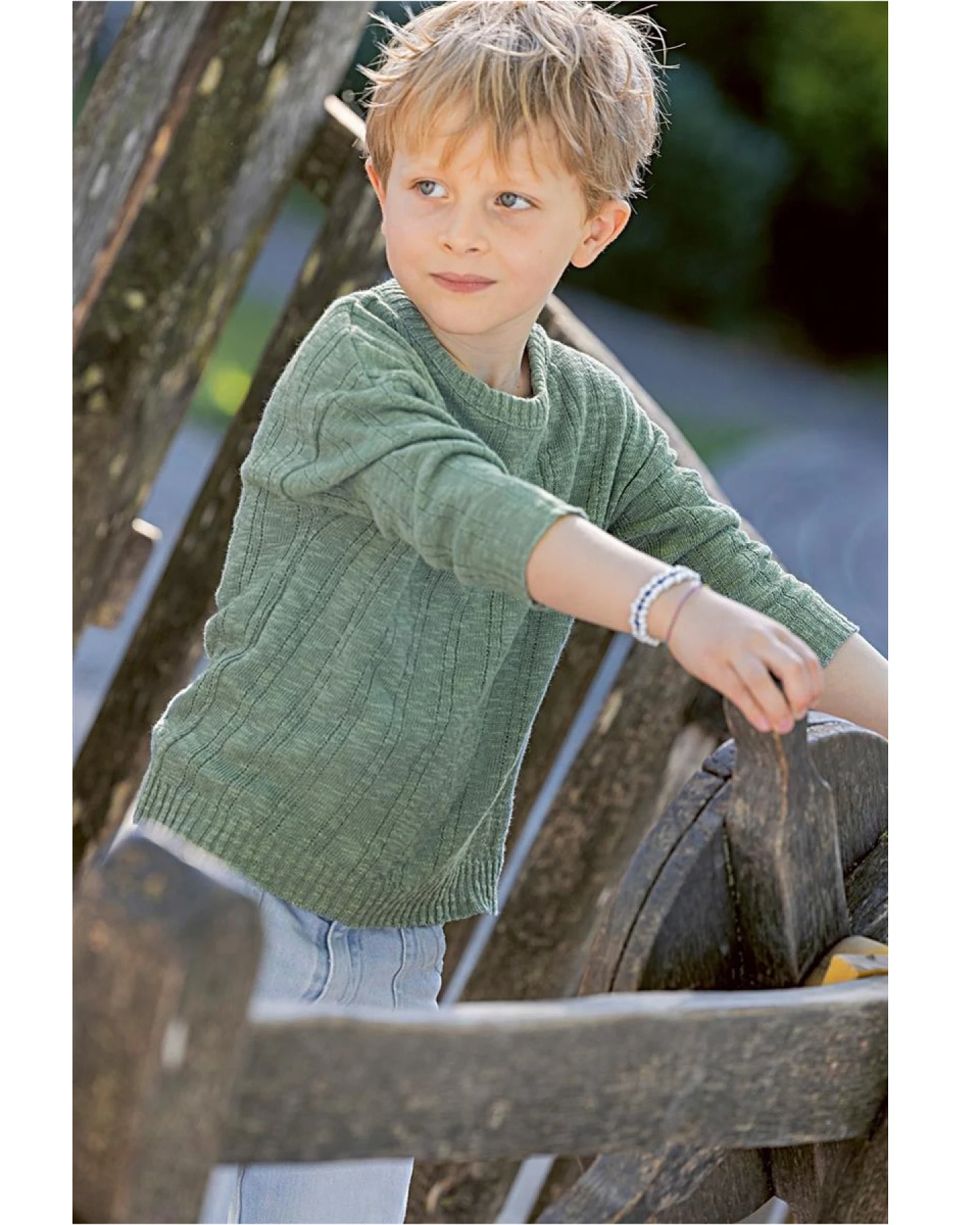 Disana Kinder Leinen-Pullover jade Gr.74/80 – Ansicht 2