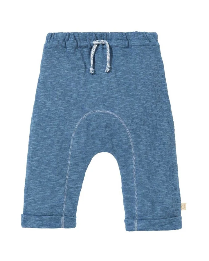 Disana Kinder Leinen-Strickhose taubenblau Gr.74/80