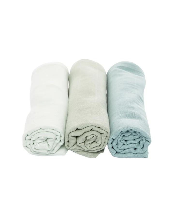 Spucktücher Bio-Baumwolle 3er Set "Mint" Maße 75 x 75 cm