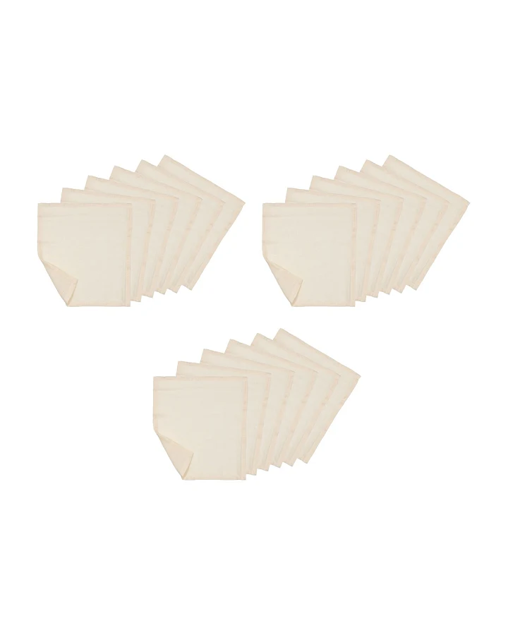 Baby Waschlappen Mullwaschlappen Bio-Baumwolle 18er-Pack 27 x 30 cm