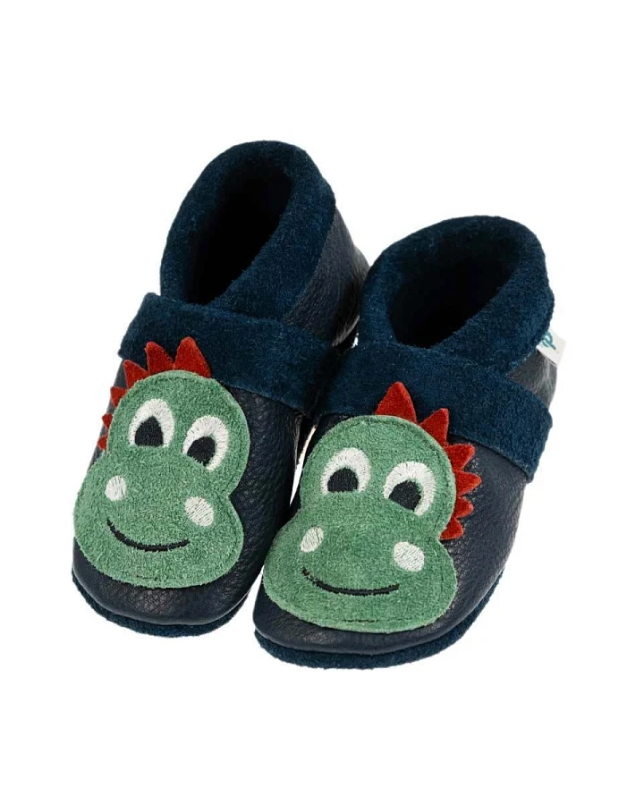Baby und Kinder Lederpuschen Krabbelschuhe Drache distel/inka Gr.20