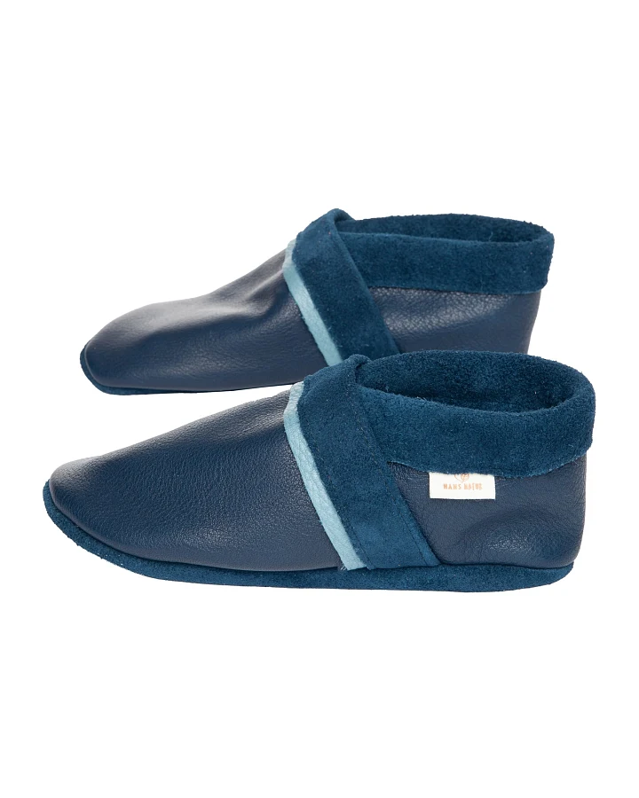 Baby und Kinder Hausschuhe Krabbelschuhe "Linie Paloma" blau Gr.20