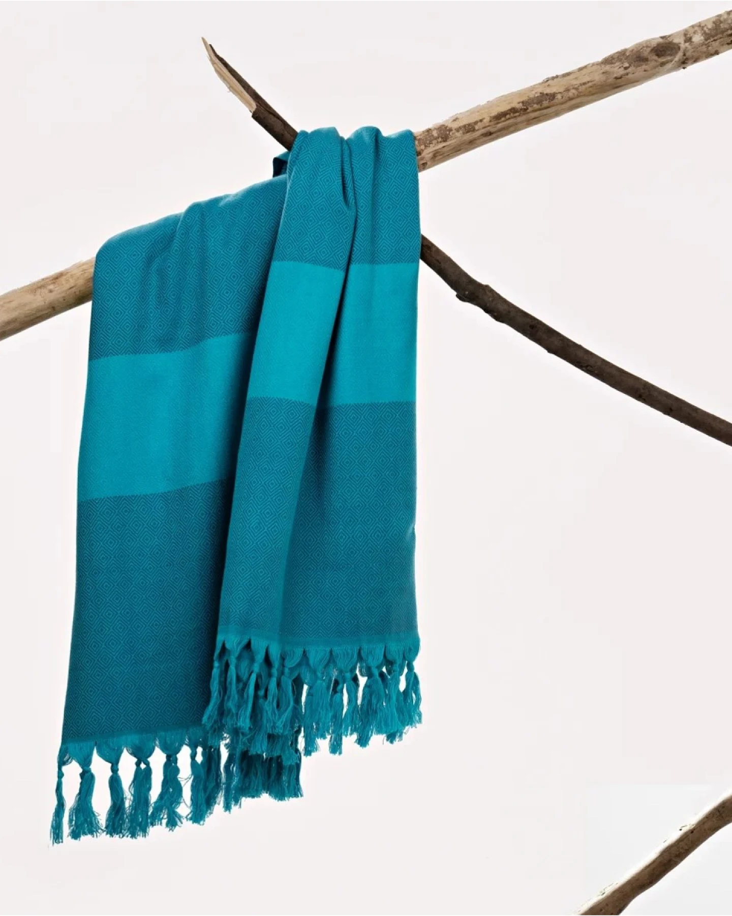 Hamam Strandtuch marino-blau Maße 100 x 180 cm – Ansicht 2