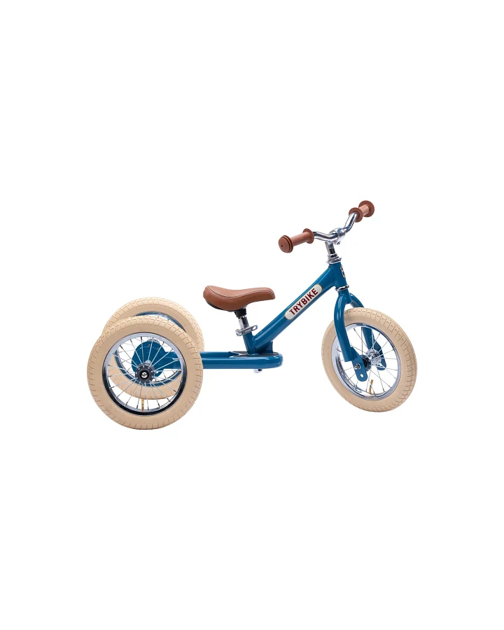 Trybike 2-in-1 Laufrad mit Stahlrahmen Vintage Blue