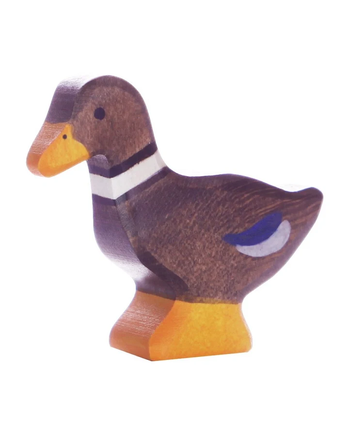 Holztiger Holzfigur "Ente" Auf dem Bauernhof Maße 7 x 1,9 x 5,5 cm