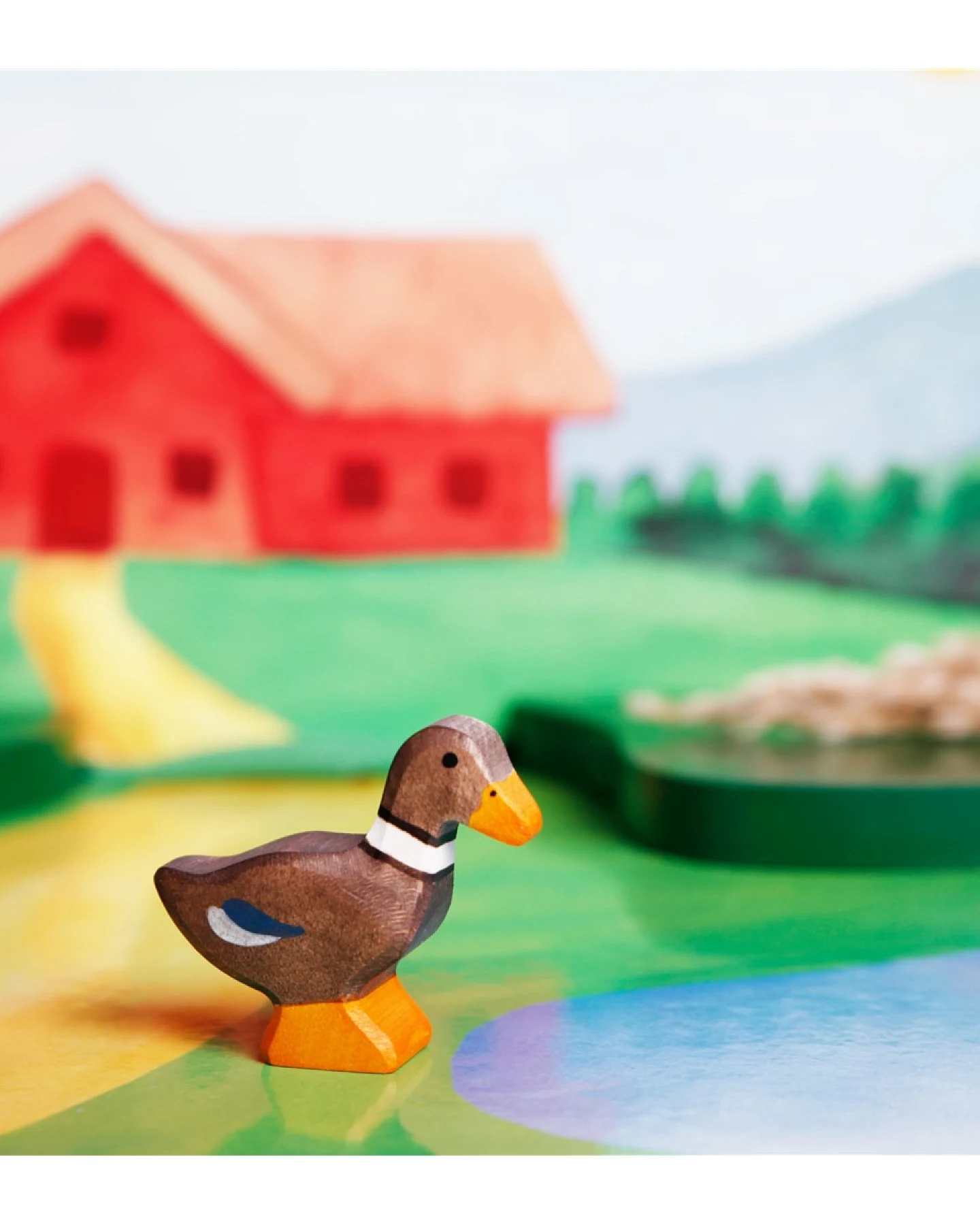 Holztiger Holzfigur "Ente" Auf dem Bauernhof Maße 7 x 1,9 x 5,5 cm – Ansicht 2